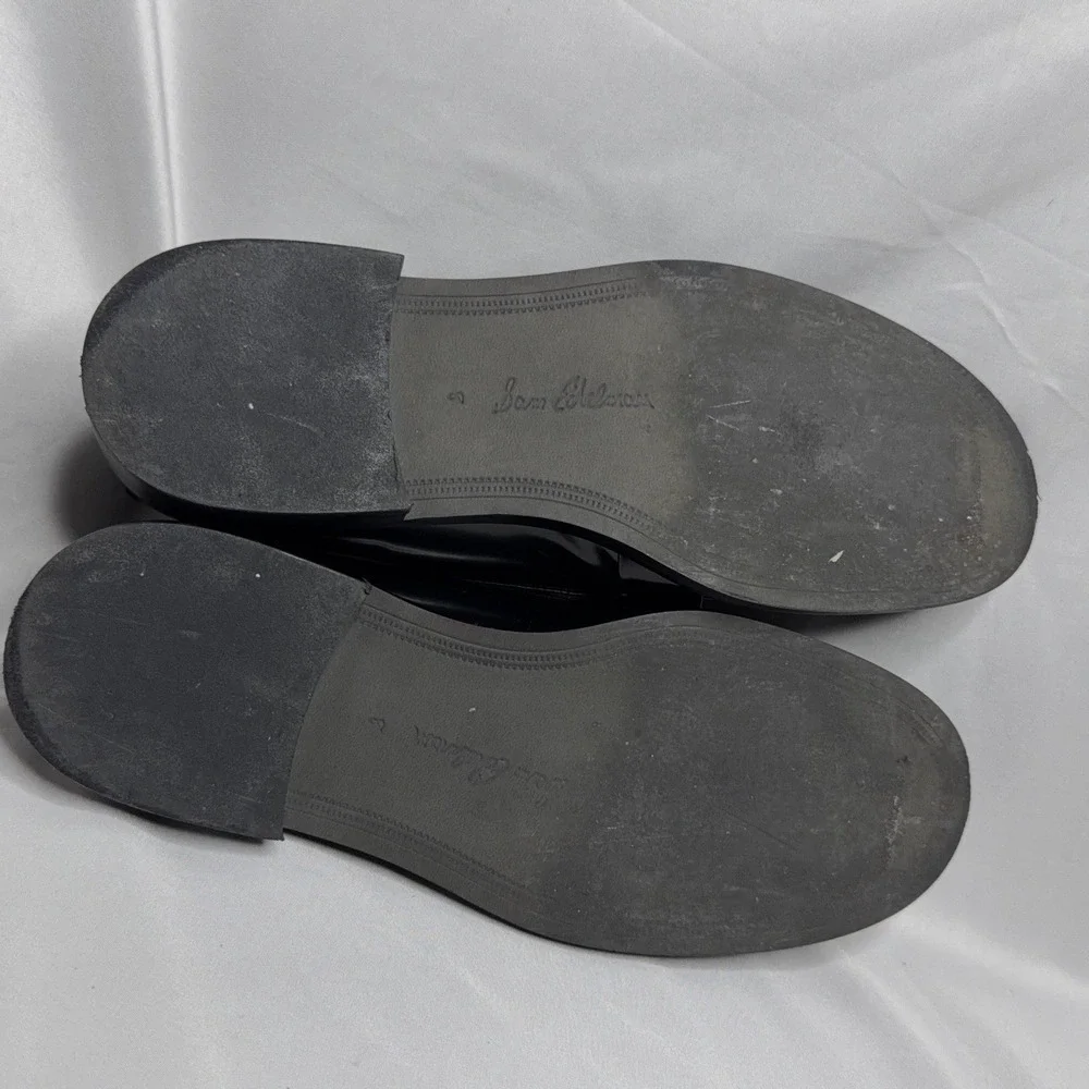 Sam Edelman Womens Leather Gold Tone Slide On Christy Loafers Black 8 Preppy Y2K